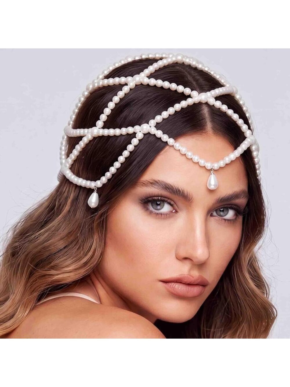 Elegant Pearl Flapper Headpiece Cap | Vintage Bridal Hair Accessories for Women